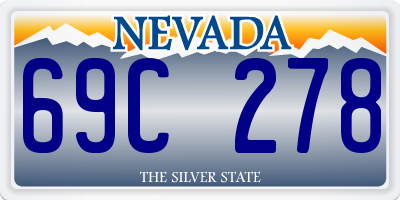 NV license plate 69C278