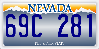 NV license plate 69C281