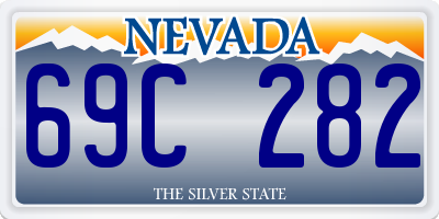 NV license plate 69C282