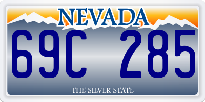 NV license plate 69C285