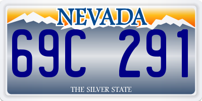 NV license plate 69C291
