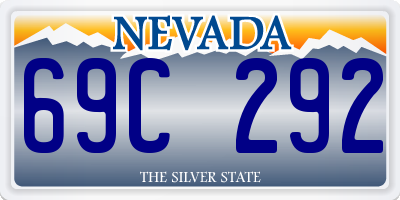NV license plate 69C292