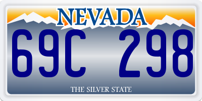 NV license plate 69C298