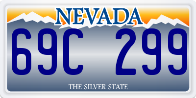 NV license plate 69C299