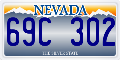 NV license plate 69C302