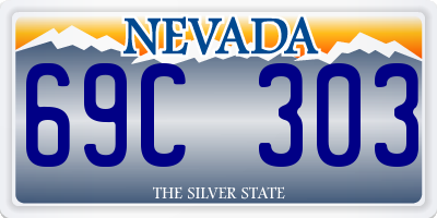 NV license plate 69C303