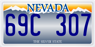 NV license plate 69C307