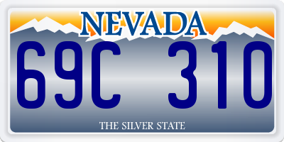 NV license plate 69C310
