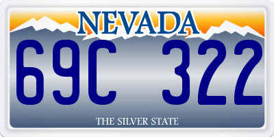 NV license plate 69C322