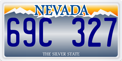 NV license plate 69C327