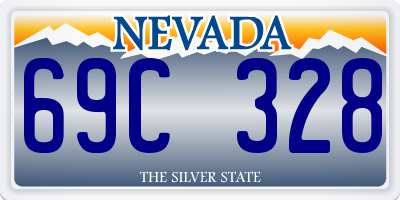 NV license plate 69C328