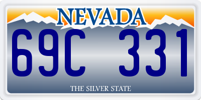 NV license plate 69C331