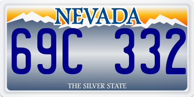 NV license plate 69C332