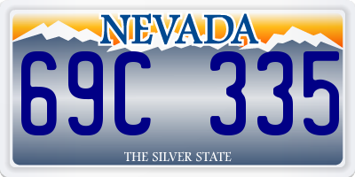NV license plate 69C335