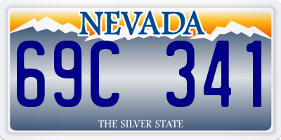 NV license plate 69C341