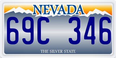 NV license plate 69C346