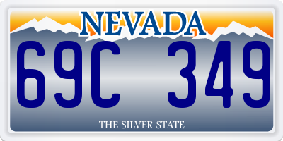 NV license plate 69C349