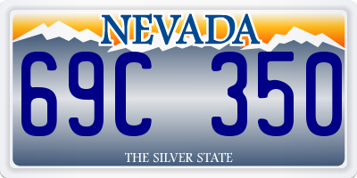 NV license plate 69C350