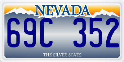 NV license plate 69C352