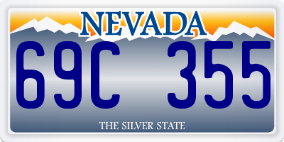 NV license plate 69C355