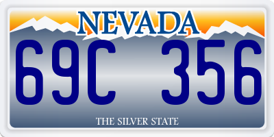 NV license plate 69C356