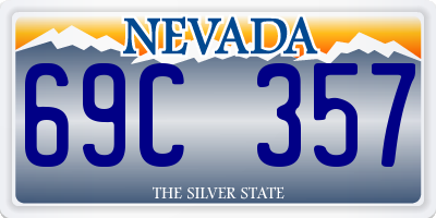 NV license plate 69C357