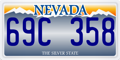 NV license plate 69C358