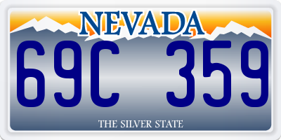 NV license plate 69C359