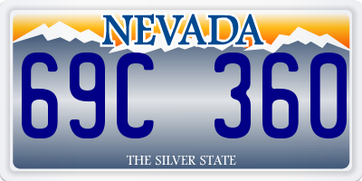 NV license plate 69C360