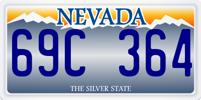 NV license plate 69C364