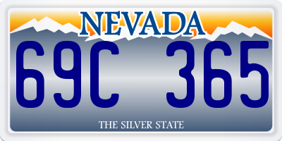 NV license plate 69C365
