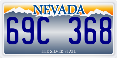 NV license plate 69C368
