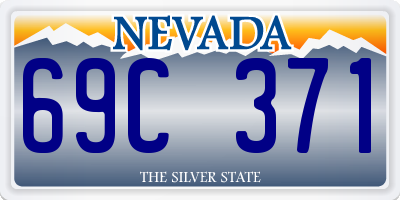 NV license plate 69C371