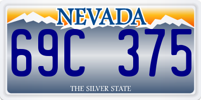 NV license plate 69C375