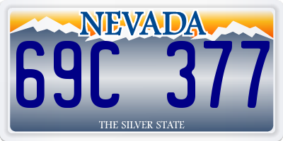 NV license plate 69C377