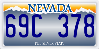 NV license plate 69C378