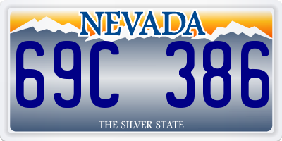NV license plate 69C386