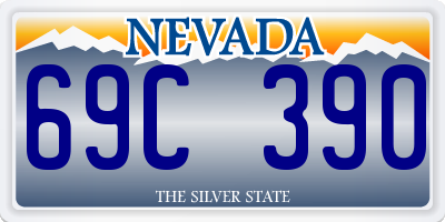 NV license plate 69C390