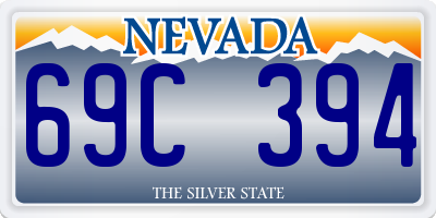 NV license plate 69C394