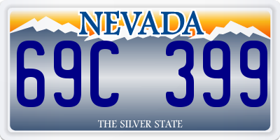 NV license plate 69C399