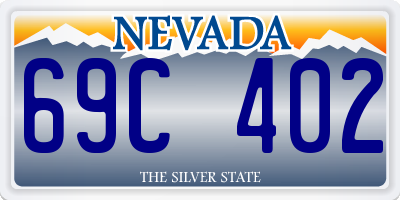 NV license plate 69C402
