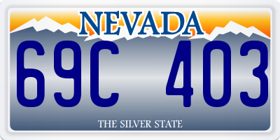 NV license plate 69C403