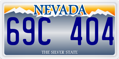 NV license plate 69C404