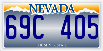 NV license plate 69C405