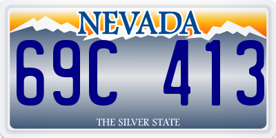 NV license plate 69C413