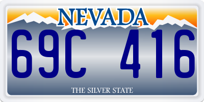 NV license plate 69C416