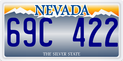 NV license plate 69C422