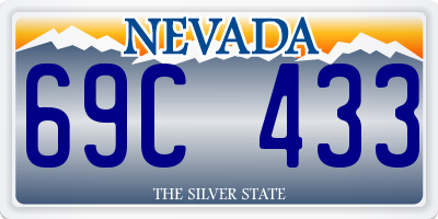 NV license plate 69C433