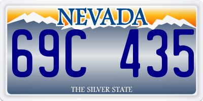 NV license plate 69C435