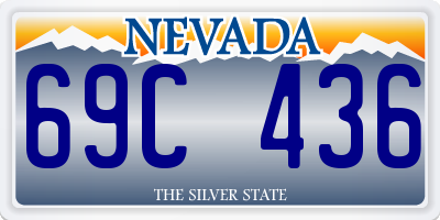 NV license plate 69C436